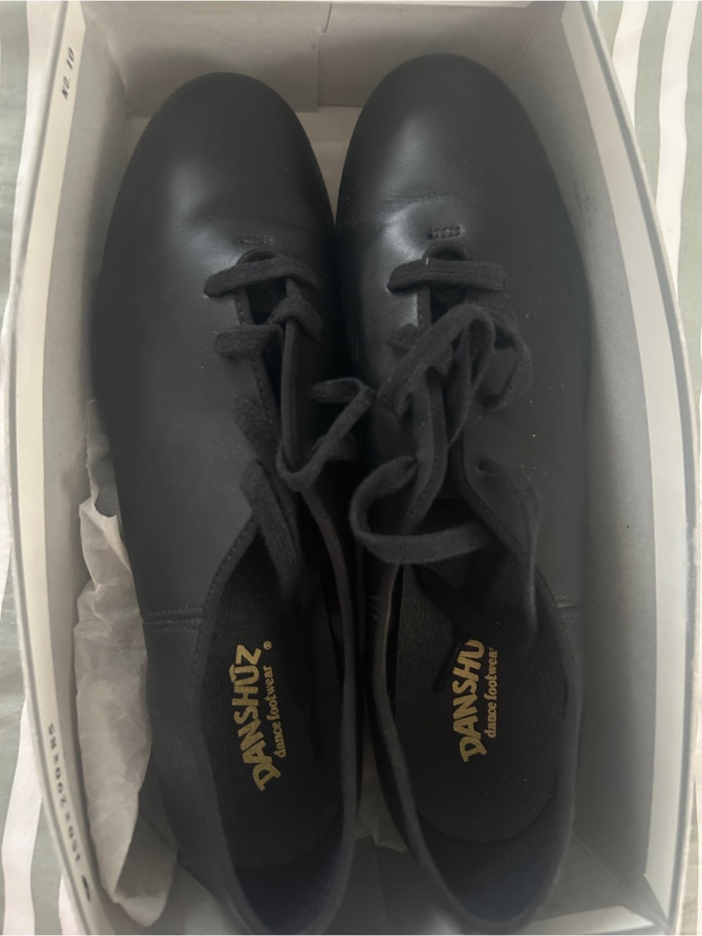 Danshuz Black Lace-Up Tap Shoes